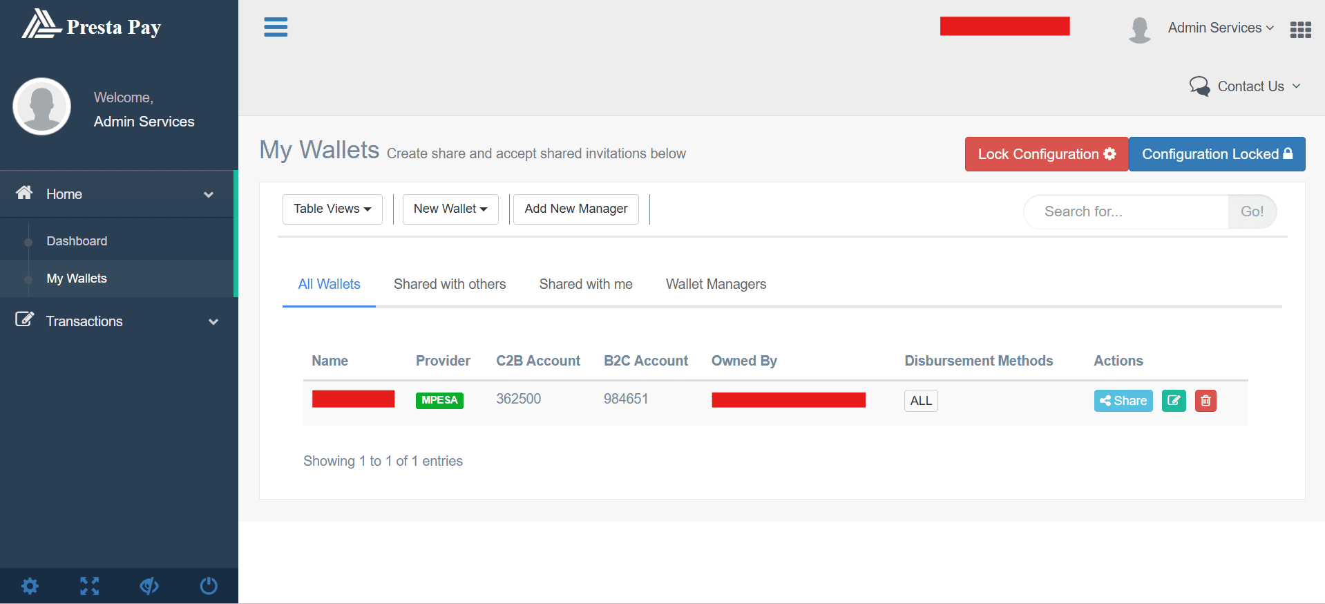 Figure 5.1b Monitoring real-time liquidity and unprocessed disbursements on the main dashboard.